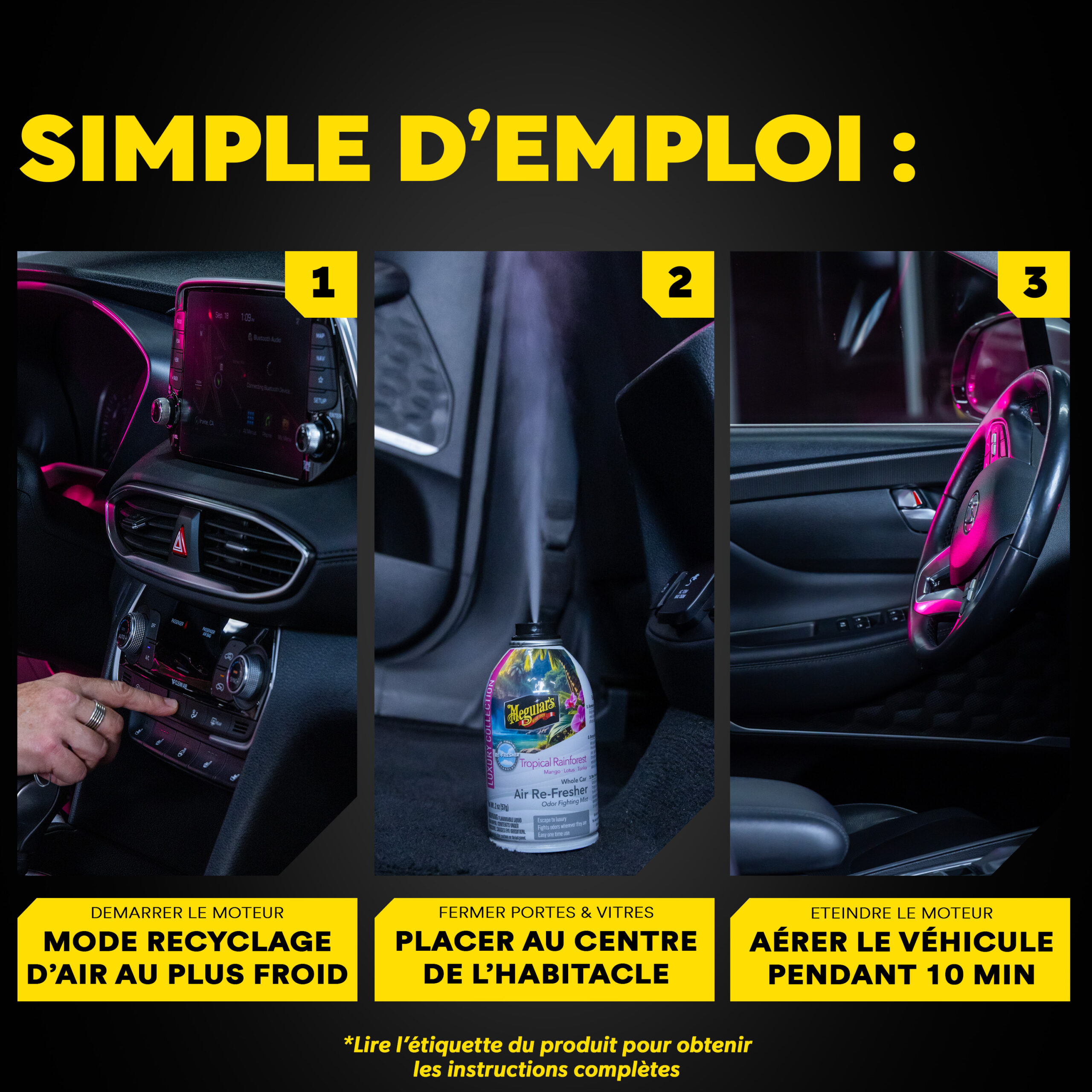 Désodorisant automobile – Aérosol senteur « Fôret Tropicale » G262602