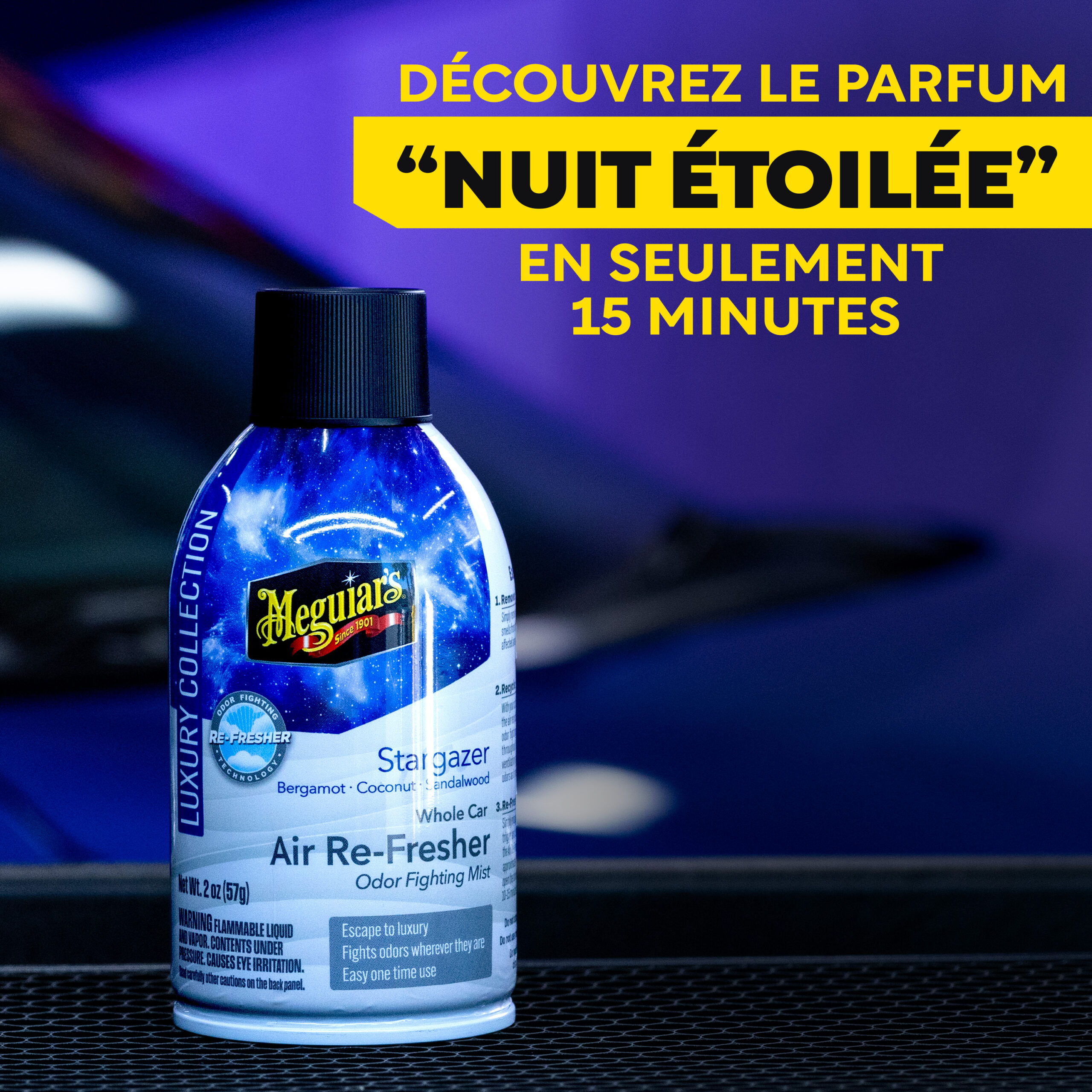 Désodorisant automobile – Aérosol senteur « Nuit étoilée » G262702
