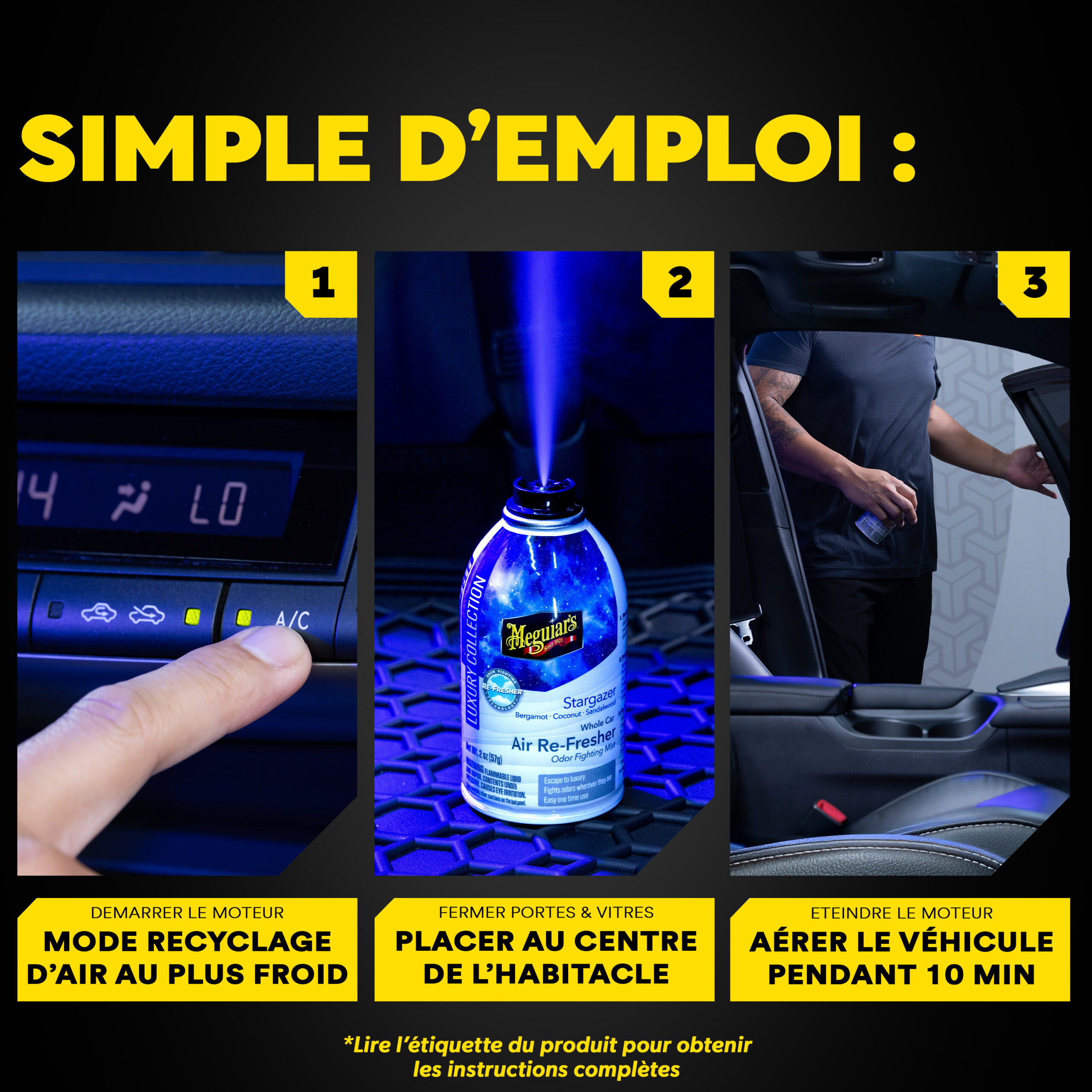 Désodorisant automobile – Aérosol senteur « Nuit étoilée » G262702