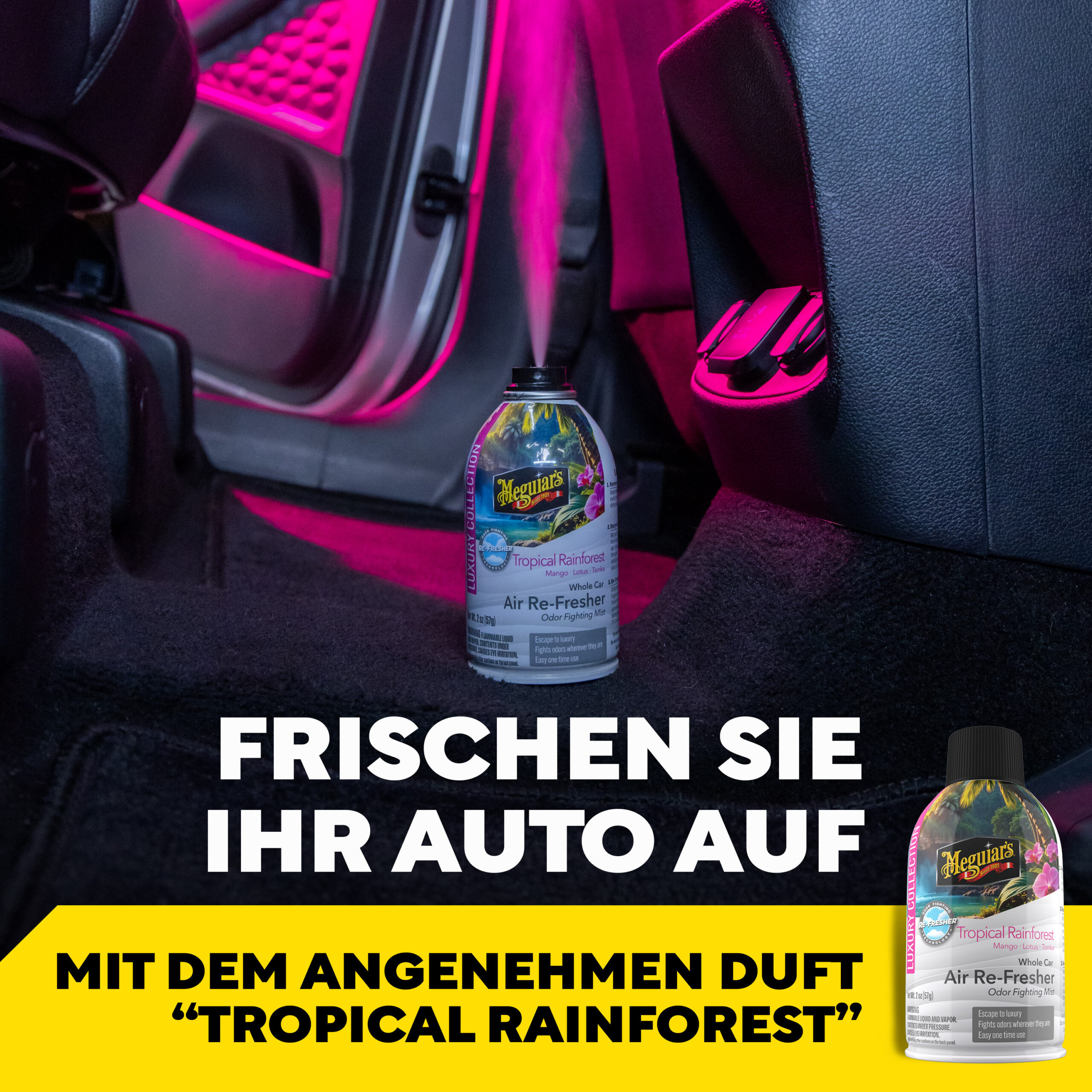 Whole Car Air Re-Fresher Tropical Rainforest Lufterfrischer Aerosol
