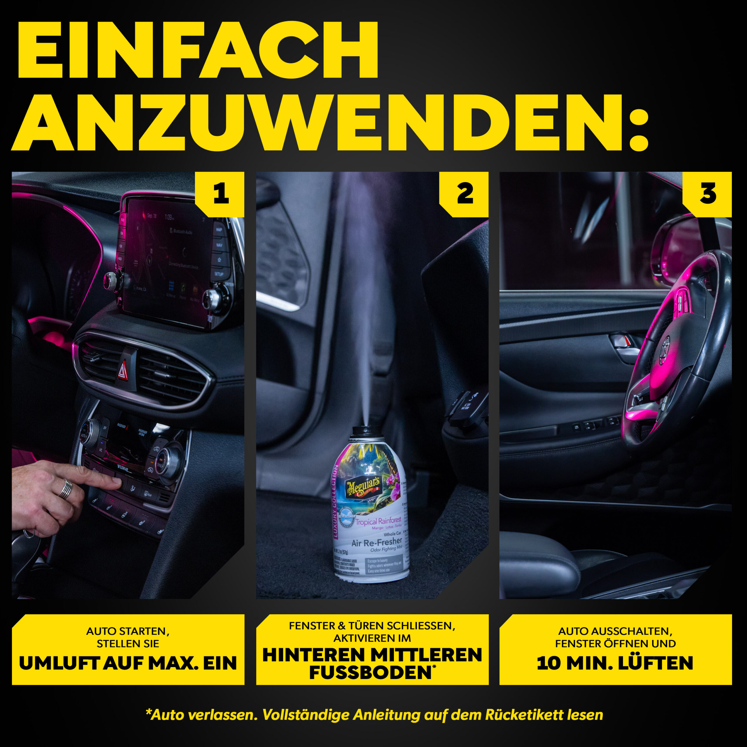 Whole Car Air Re-Fresher Tropical Rainforest Lufterfrischer Aerosol