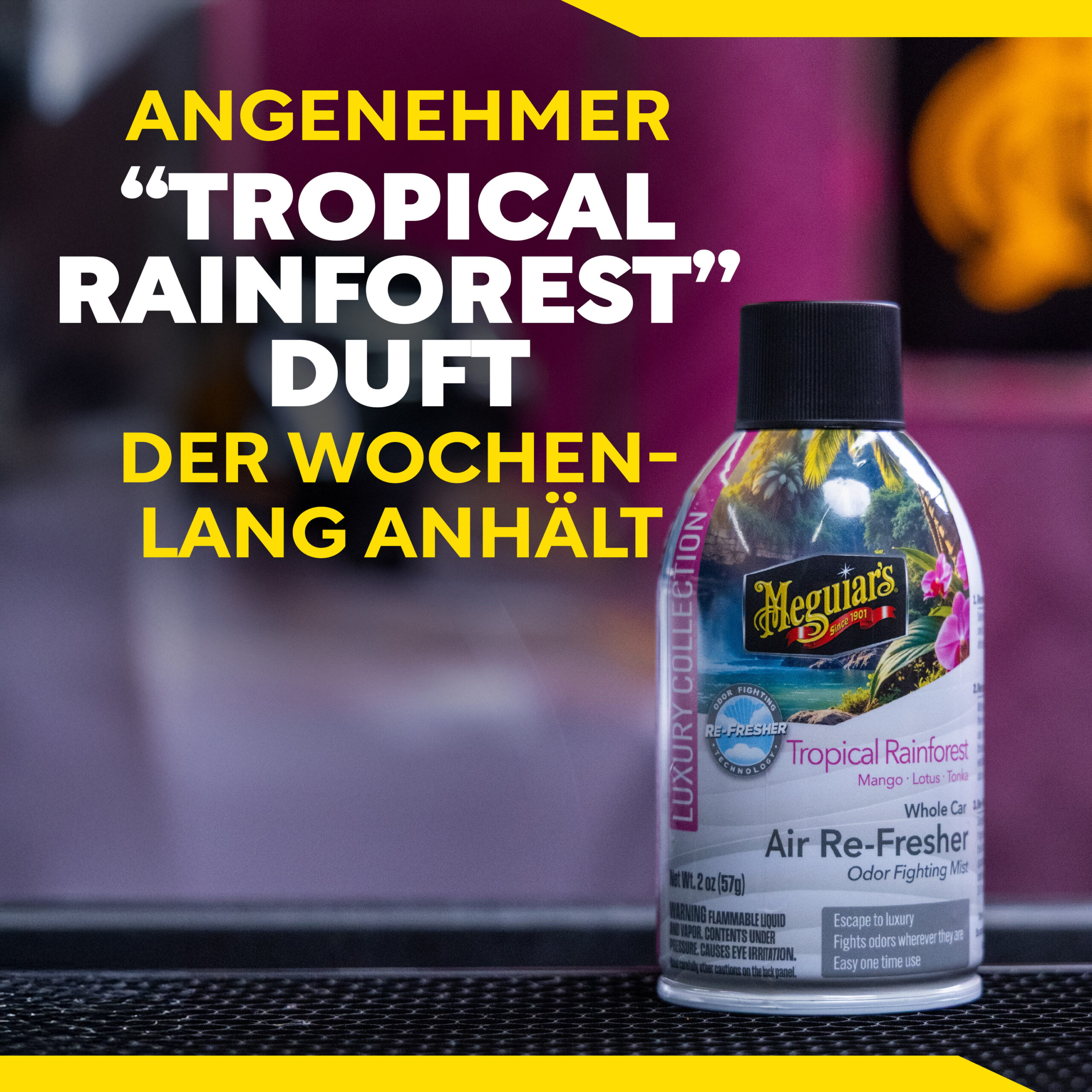Whole Car Air Re-Fresher Tropical Rainforest Lufterfrischer Aerosol