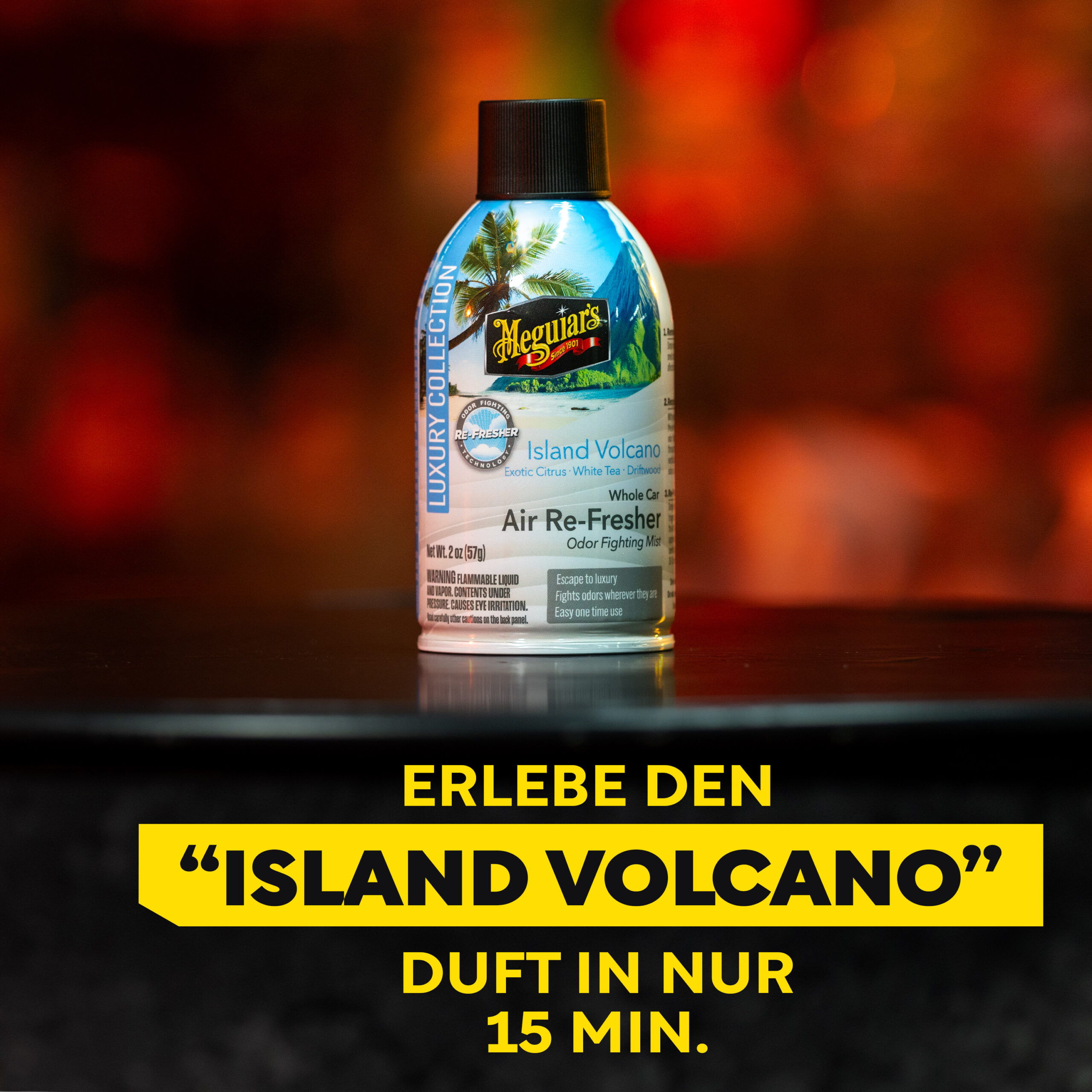 Whole Car Air Re-Fresher Island Volcano Lufterfrischer Aerosol