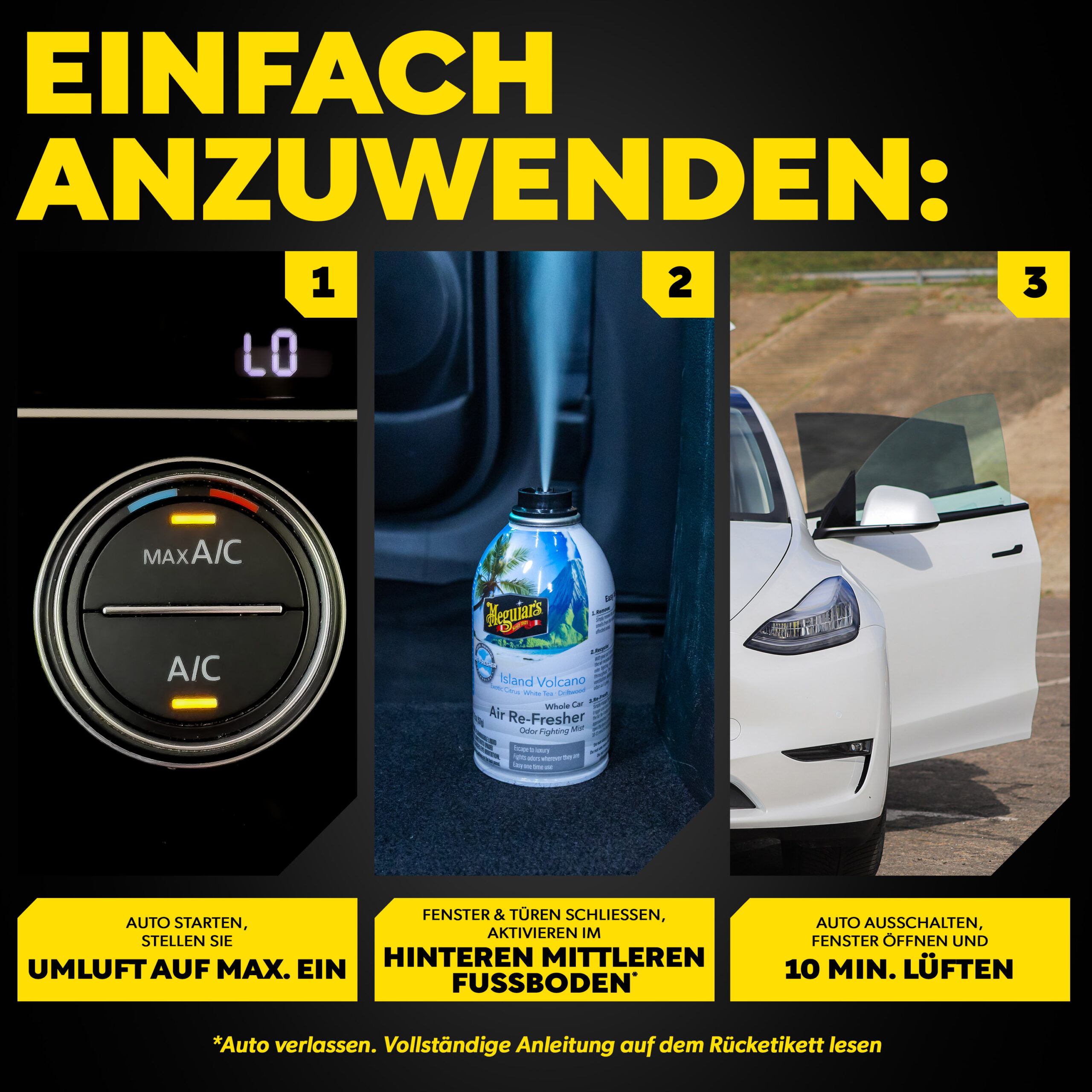 Whole Car Air Re-Fresher Island Volcano Lufterfrischer Aerosol