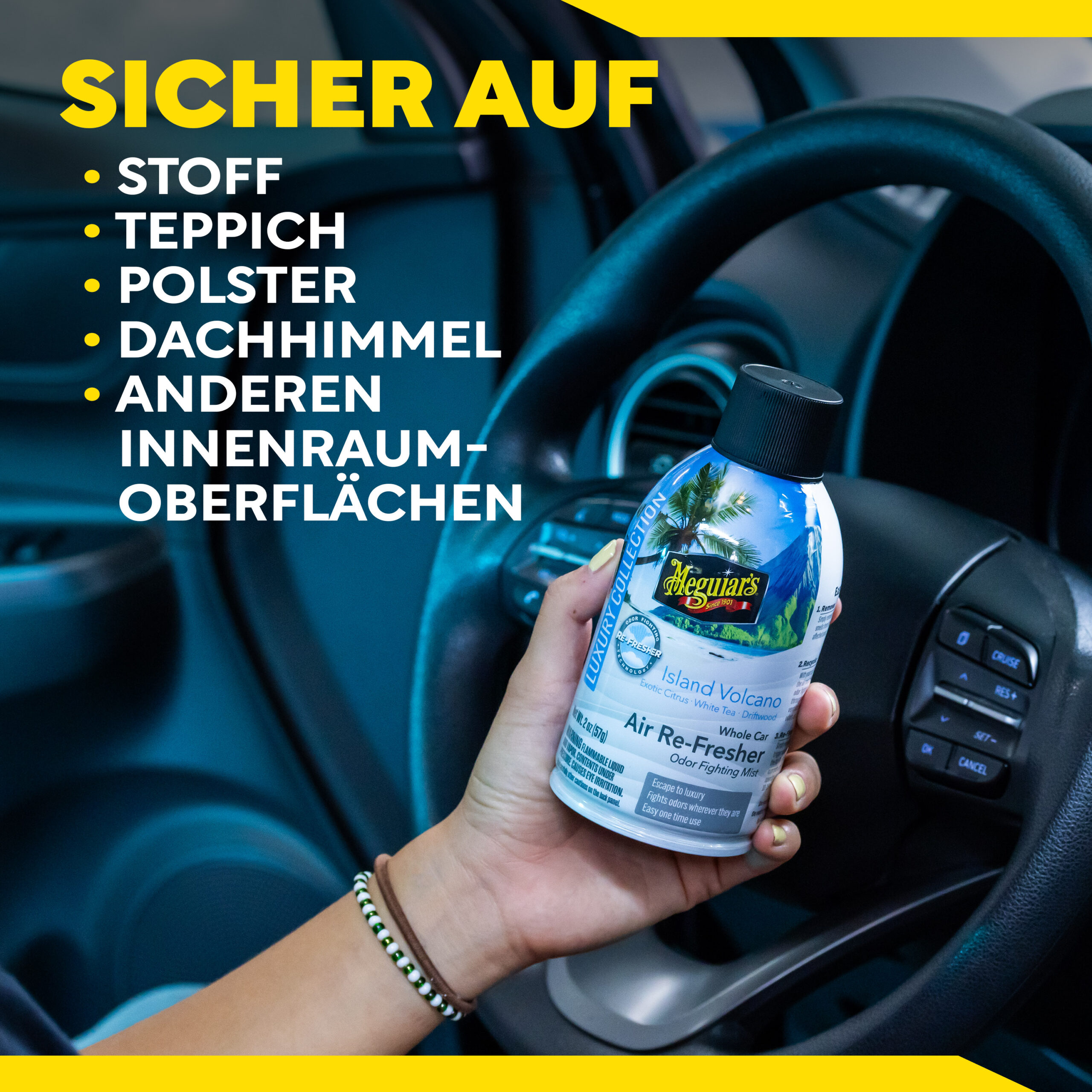 Whole Car Air Re-Fresher Island Volcano Lufterfrischer Aerosol
