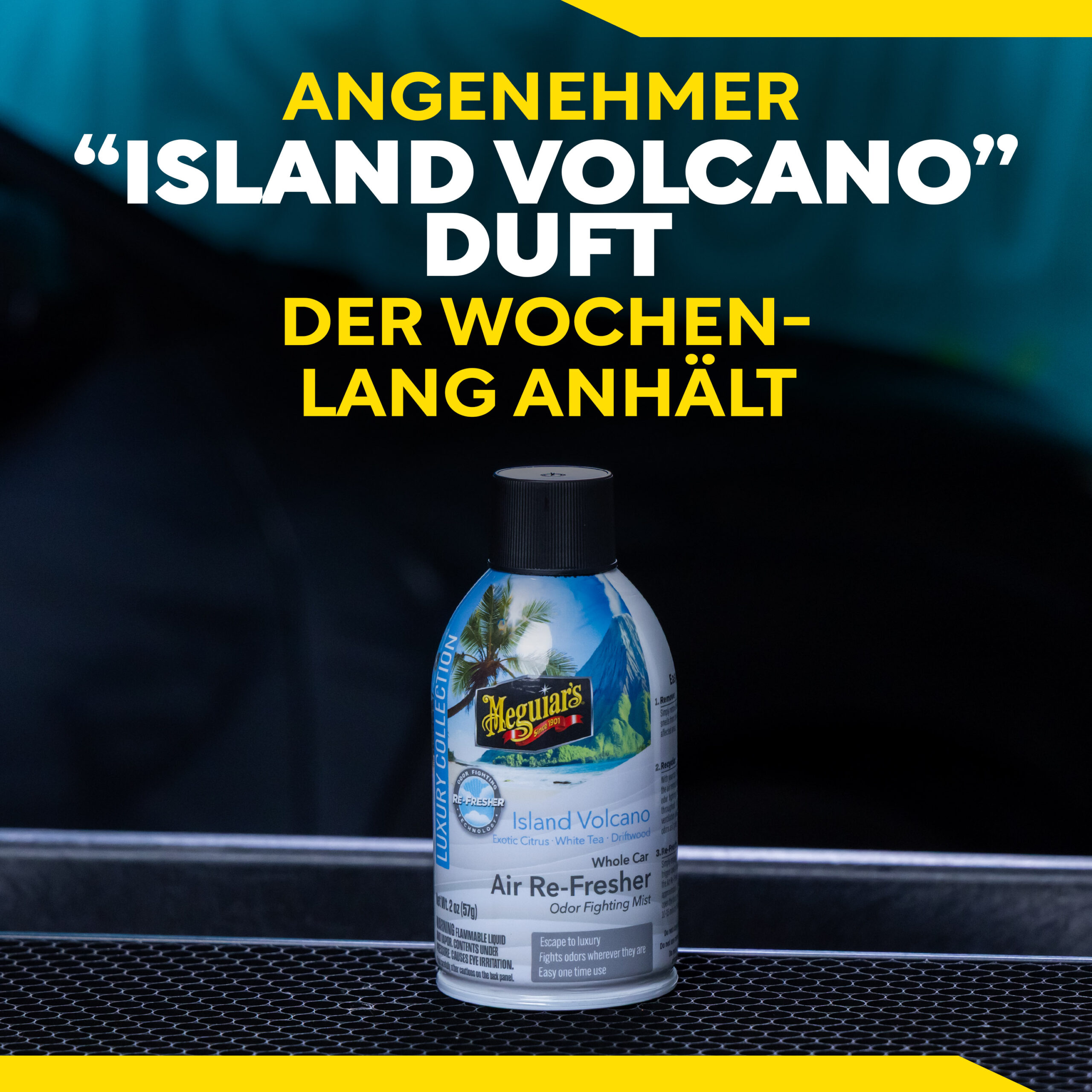 Whole Car Air Re-Fresher Island Volcano Lufterfrischer Aerosol