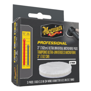 Professional Tampone in Microfibra Ultra Universal M3MFP3EU-F, Bianco, diametro 3,3" x 0,5" (84 mm x 12,7 mm), 3 tamponi